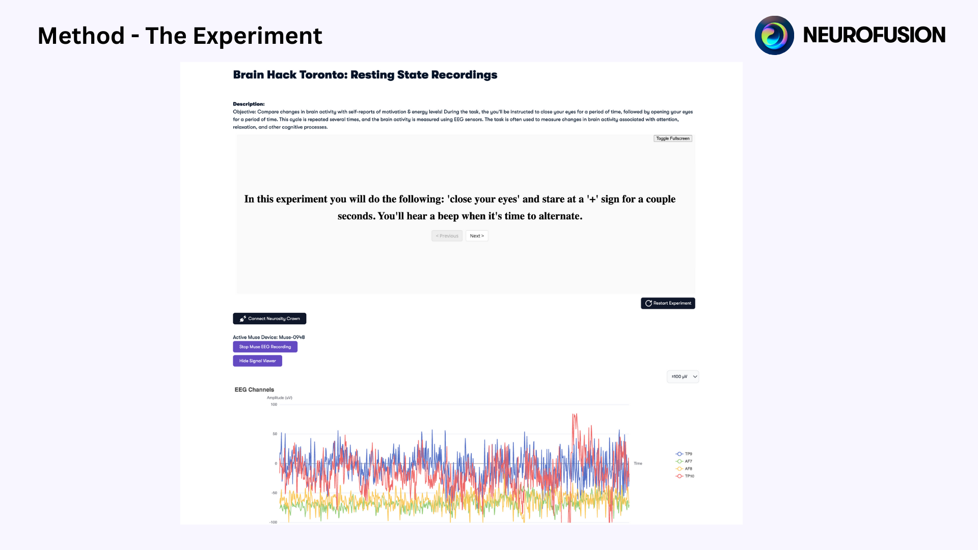 experiment on neurofusion explorer